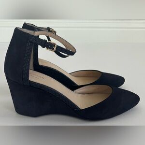 Cole Haan Black Suede Wedges